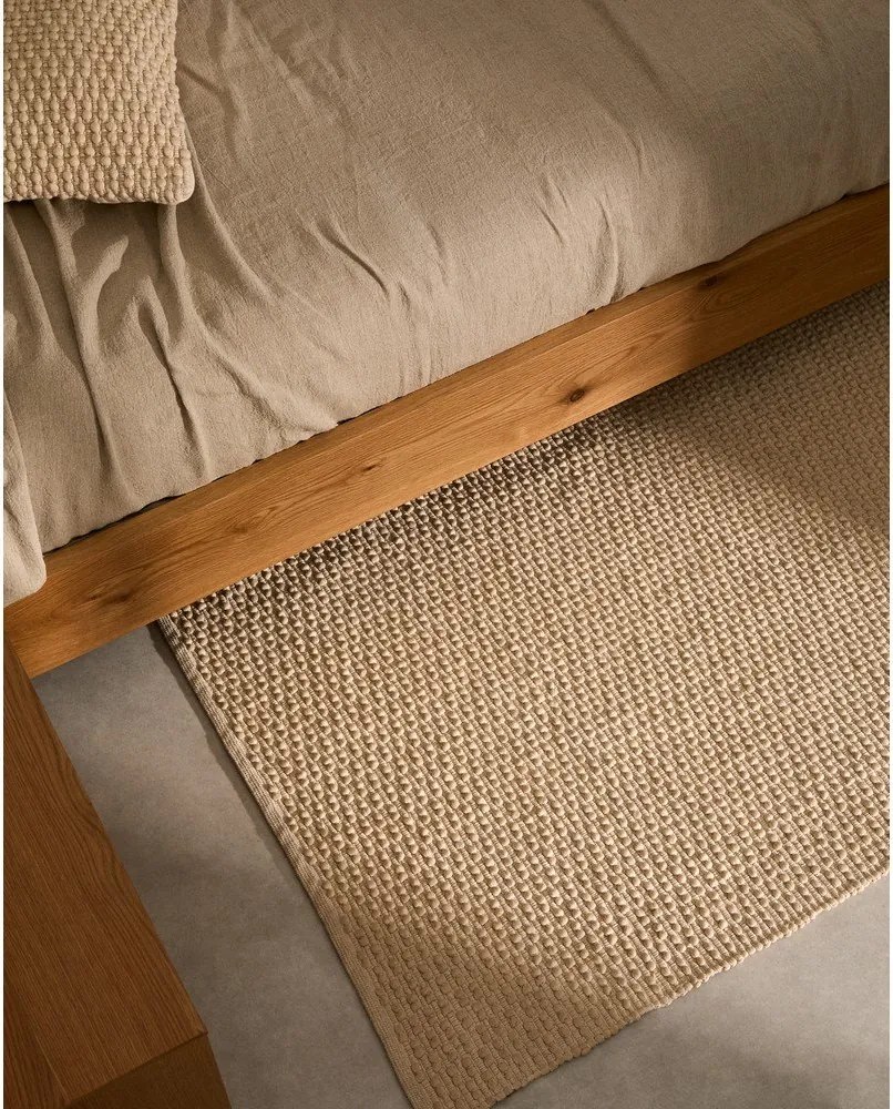 Krémszínű kézi szövésű pamutkeverék szőnyeg 160x230 cm Mascarell – Kave Home