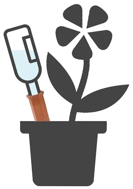 Virágföldbe szúrható kerámia vízadagoló, 17,5 cm