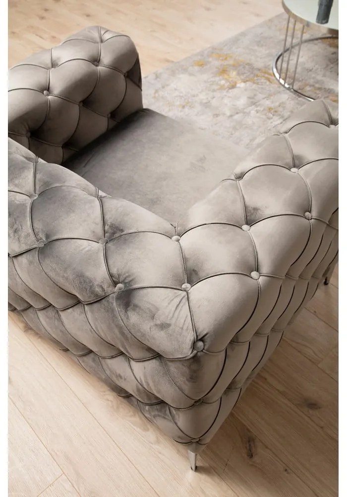 Sötétszürke bársony kanapé 237 cm Como – Balcab Home