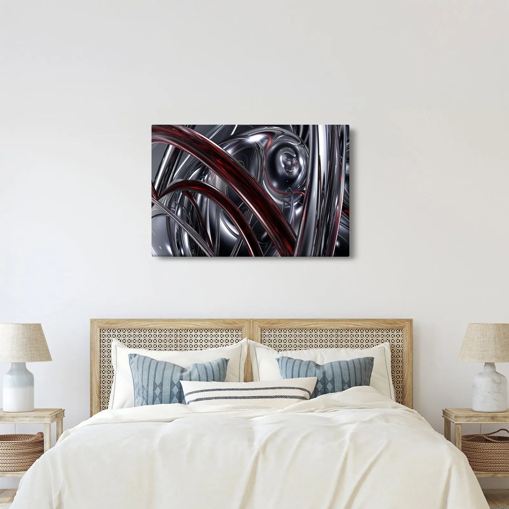Szürke absztrakció kép (90x60 cm)