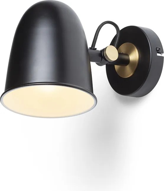 RENDL DANNY fali lámpa fekete sárgaréz 230V LED E14 5W