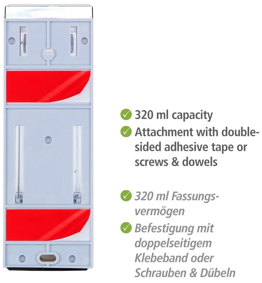 Ezüstszínű fali műanyag szappanadagoló 0.32 l Istres – Wenko