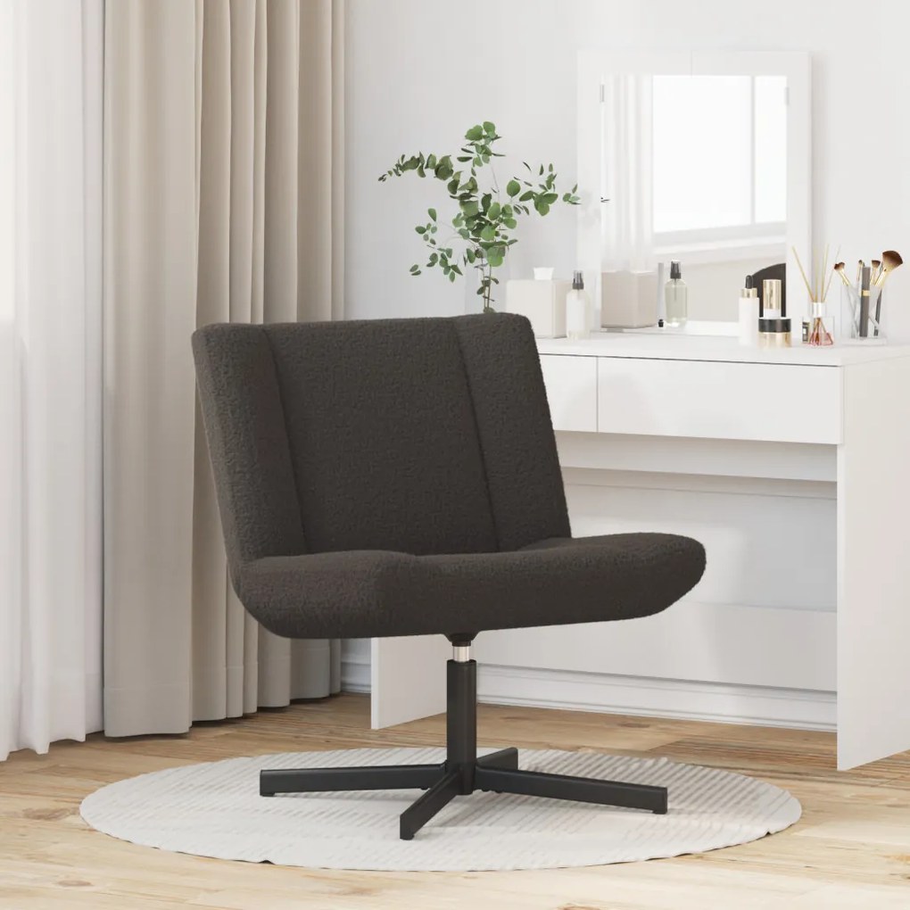 Forgószék Sötétszürke 63 x 75 x 76 cm Báránybőr