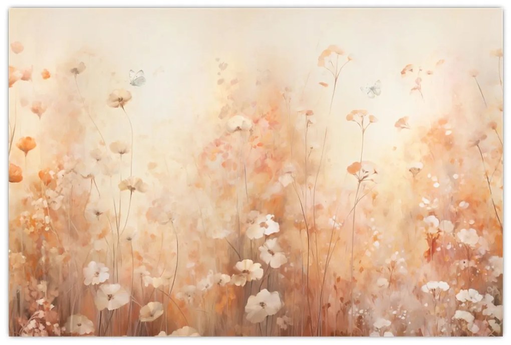 Kép - Vadvirágok mintája (90x60 cm)