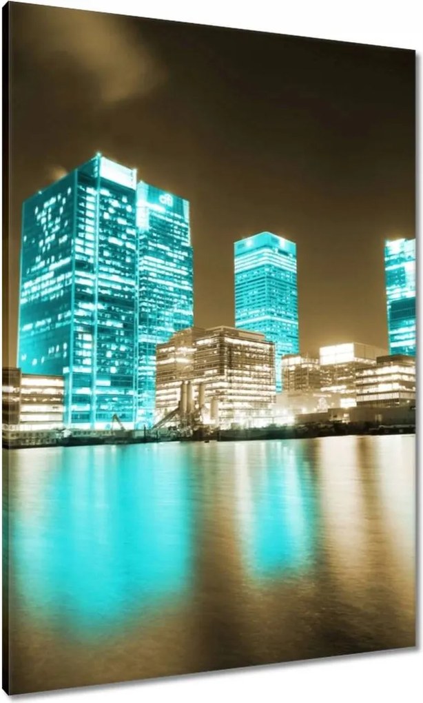 Vászonkép 70x100 Kék felhőkarcolók London