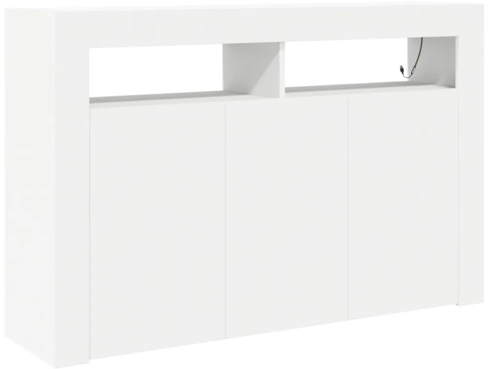 Fehér Oldalszekrény Fehér Mérnöki fa 116 x 30 x 75 cm Modern