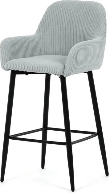 Barová židle, modrá, látka,AUB-V4009 BLUE6