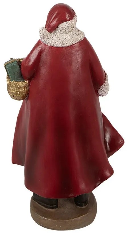 Vintage Télapó kosárral dekorációs figura