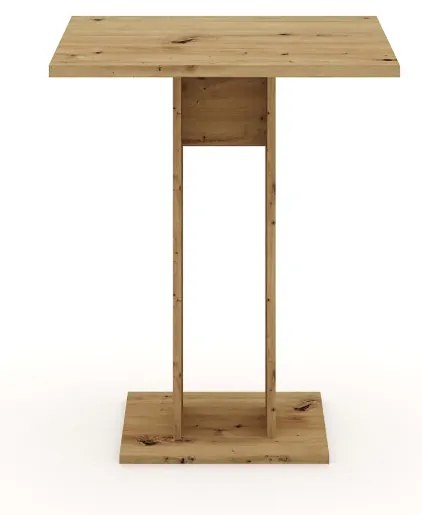 Masă EVER in culoarea stejarului artizanal. 67,5x67,5 cm. Înălțime: 78 cm.
