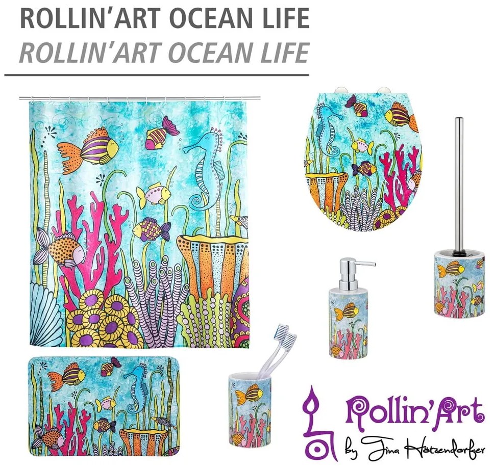 Textil fürdőszobai kilépő 45x70 cm Rollin'Art Ocean Life – Wenko
