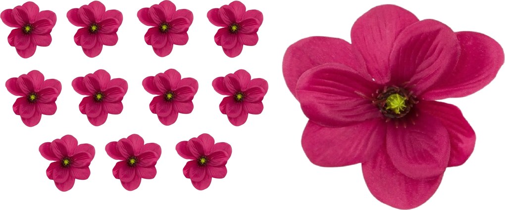 12x művirág Magnólia fej Szatén 12db Nagykereskedelem Mesterséges magnólia