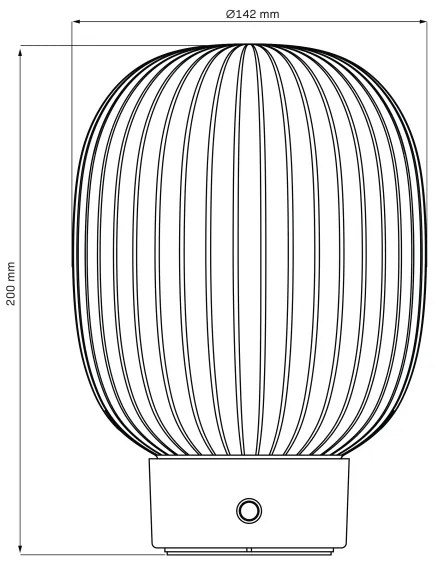 LED Dimmelhető érintős asztali lámpa LATTE LED/1,8W/5V USB 2000 mAh arany/fehér