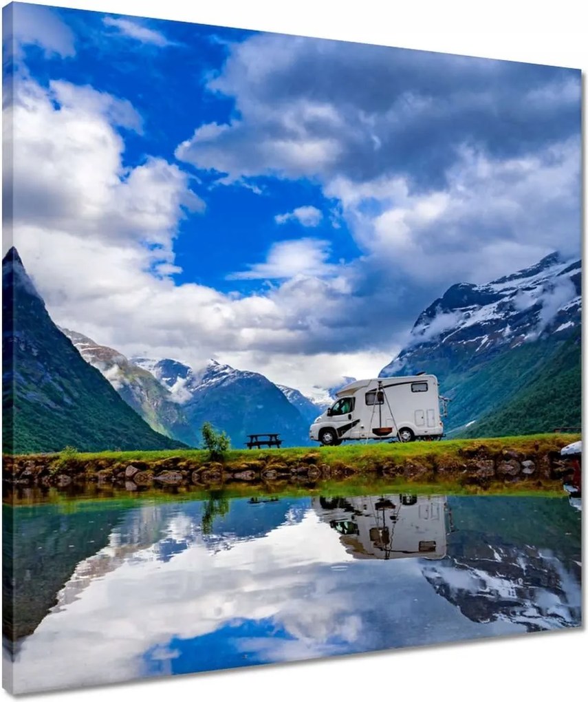 Vászonkép 50x50 Nyaralás kemping