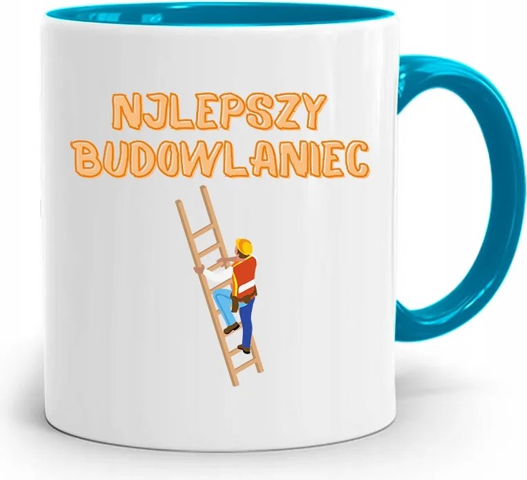 Kék Építő Bögre A Legjobb Építő Nyomtatott Fotóval