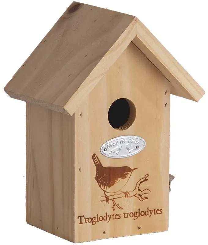 Fa madárház ökörszem mintával, 20 cm