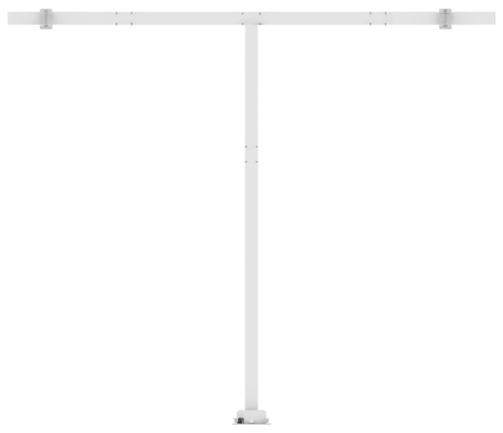 sárga-fehér automata póznás napellenző 300 x 250 cm