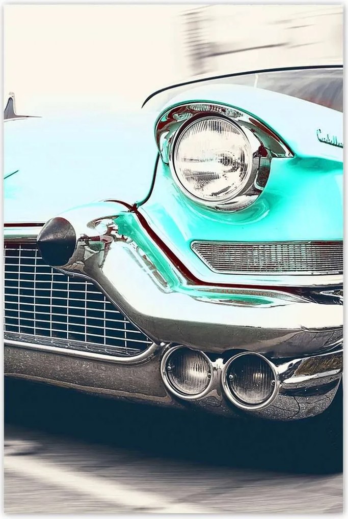 Poszter 60x90 Türkizkék Cadillac
