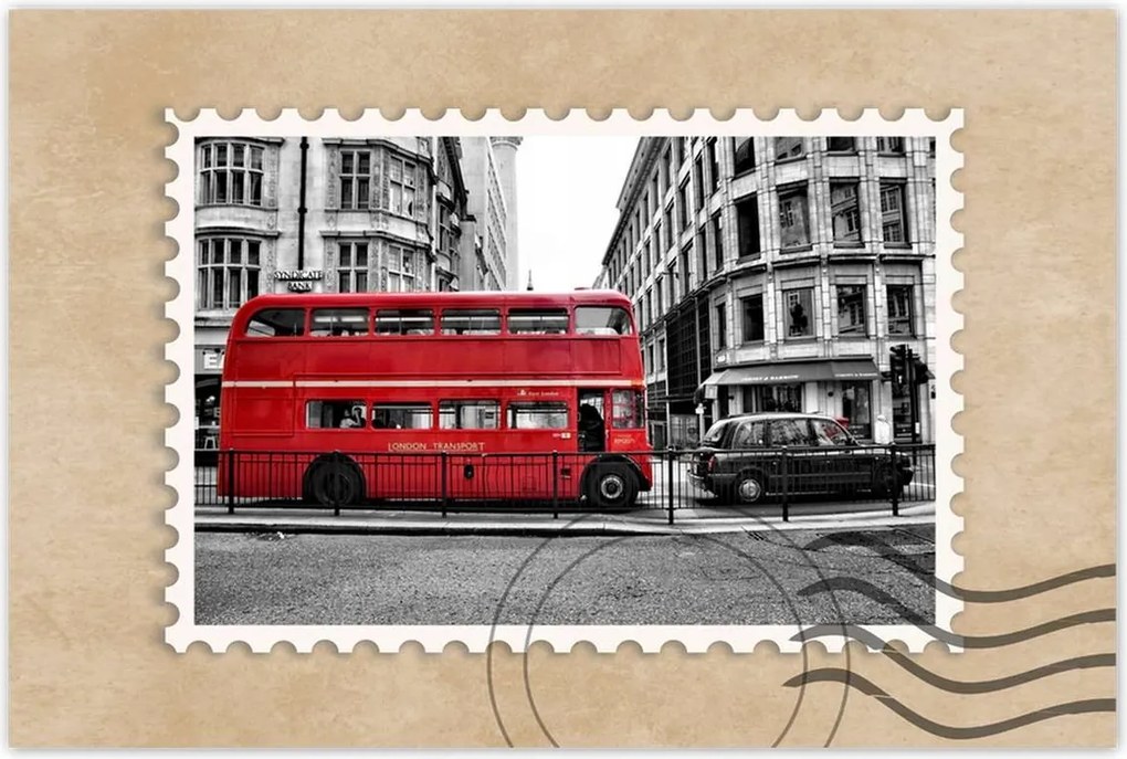 Poszterek 120x80 Piros busz London