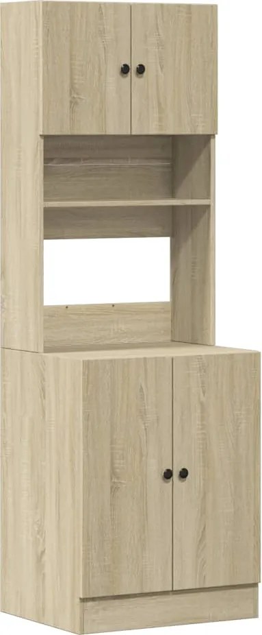 vidaXL sonoma tölgy színű szerelt fa konyhaszekrény 60 x 50 x 180 cm