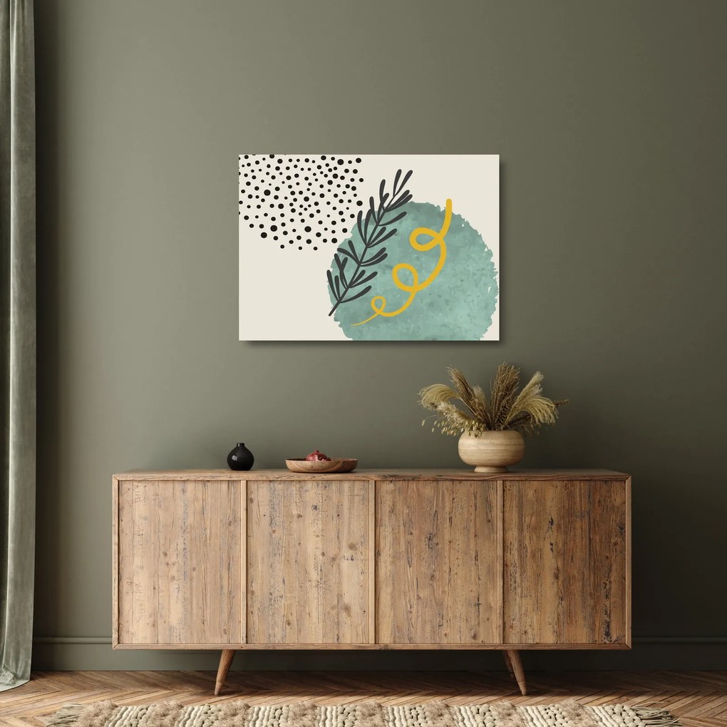 Üveg kép - Absztrakt lapok N⁰1 (70x50 cm)