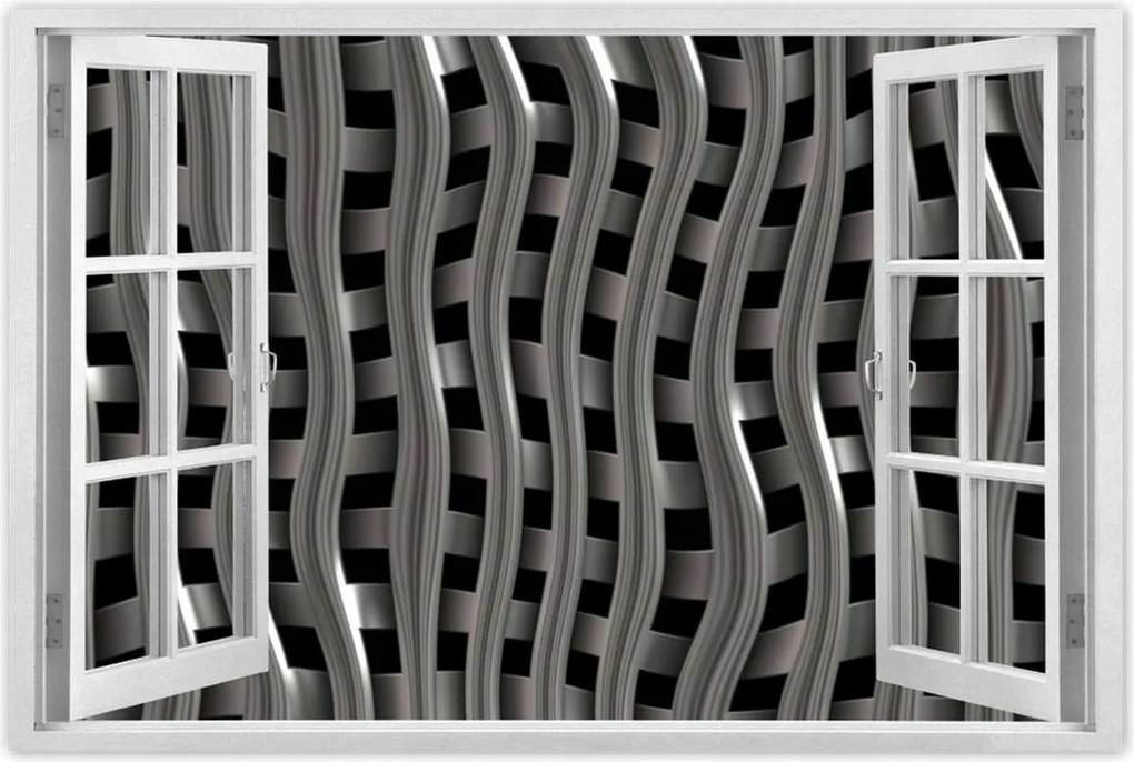 Poszterek 90x60 Ezüst hullámok