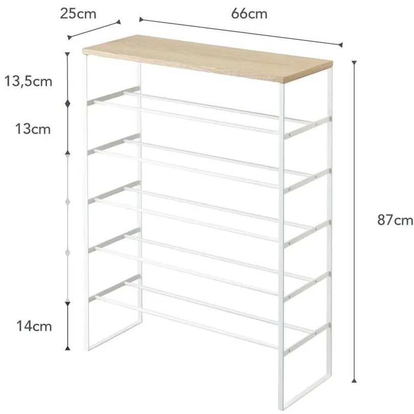 Fehér fém cipőtartó Tower – YAMAZAKI