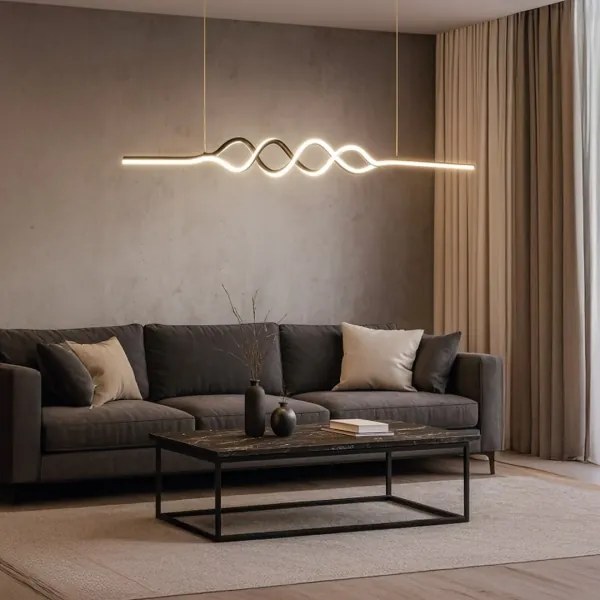 LED Csillár zsinóron ANCONA LED/36W/230V fekete