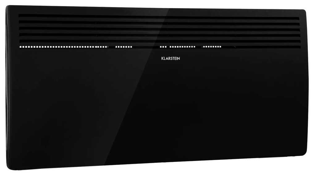 Klarstein Hot Spot Slimcurve, konvektor, fűtőtest, 80 x 40 cm, 40 m², 2000 W, 5 - 40 °C, IP24, fekete