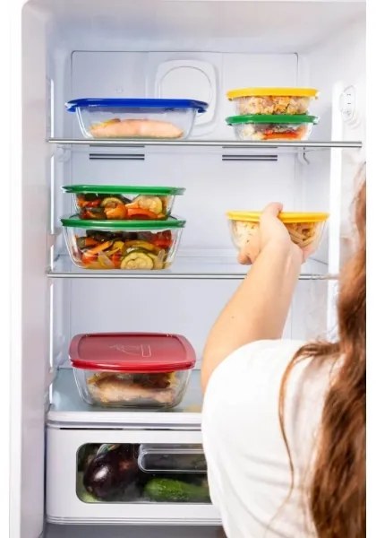 2 darabos PYREX üveg ételtároló készlet 1,2/2,5 l