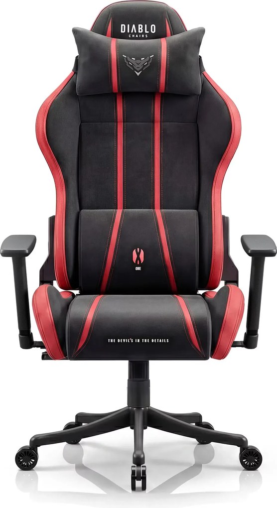 Gamer szék szövet Small Size, fekete-piros: Diablo X-One 2.0 Bloody Mary