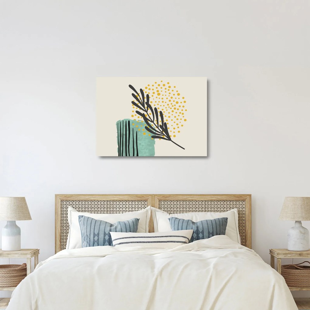 Üveg kép - Absztrakt lapok N⁰3 (70x50 cm)