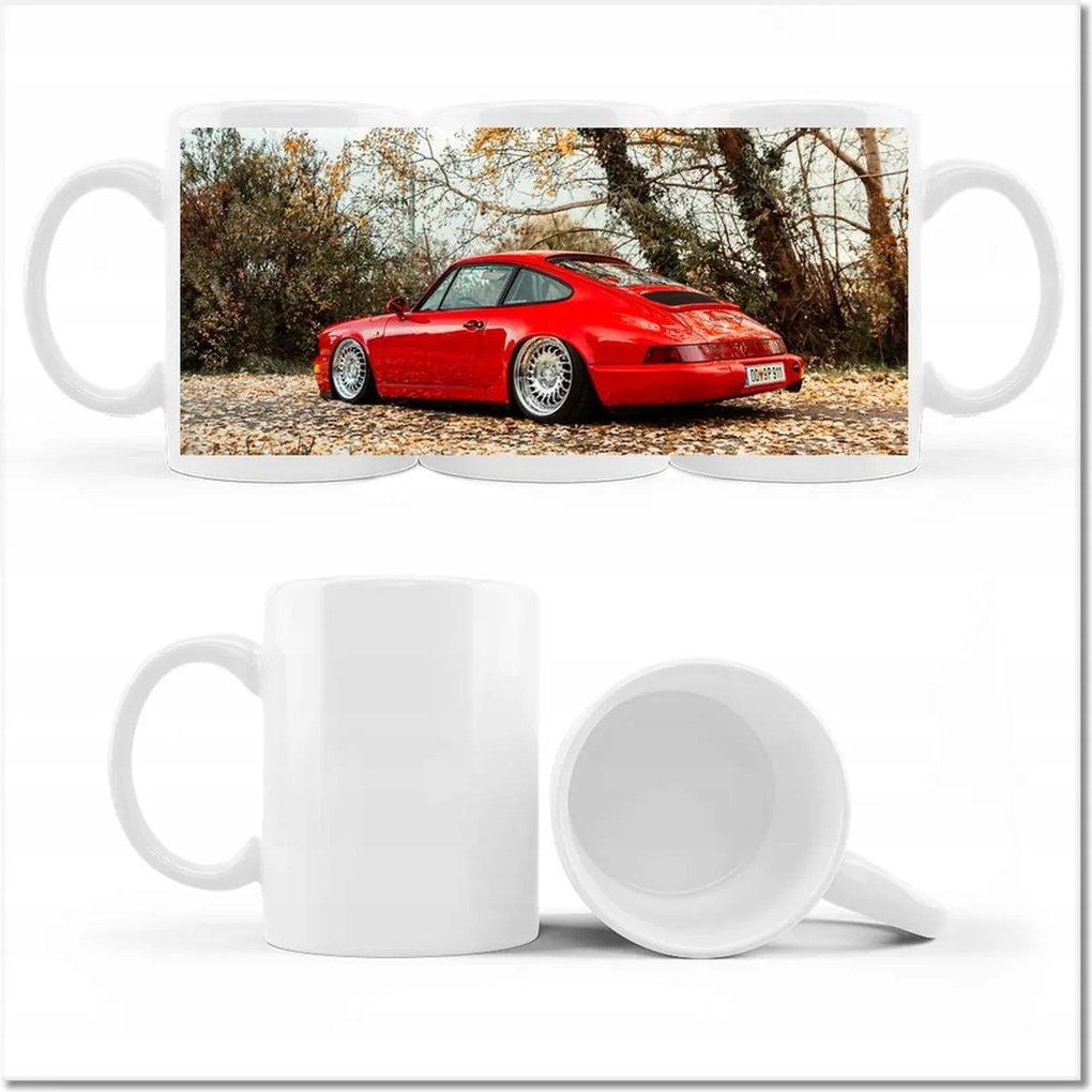 Fotó bögre Piros Porsche Autó