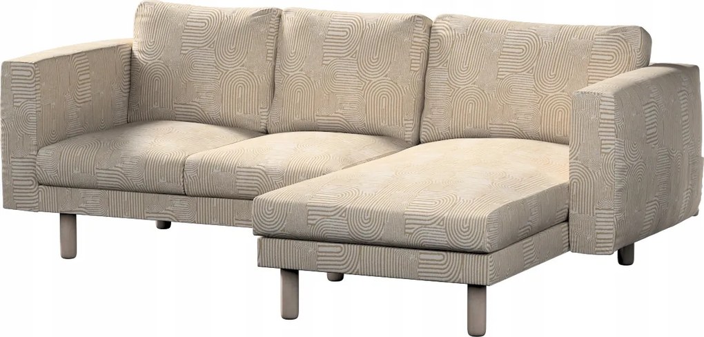 Norsborg 3 személyes kanapé huzat Ikea sezlonnal bézs-ecru