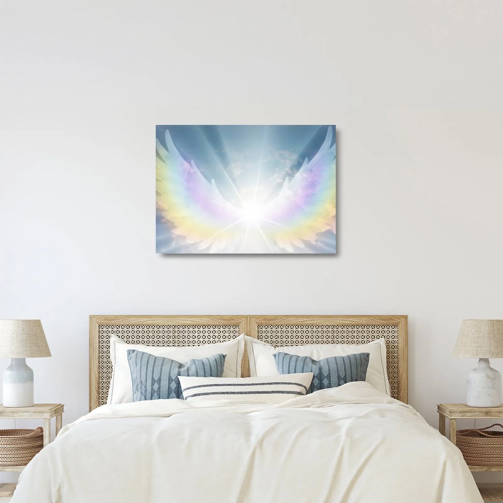 Kép - angyali aura (üvegen) (70x50 cm)