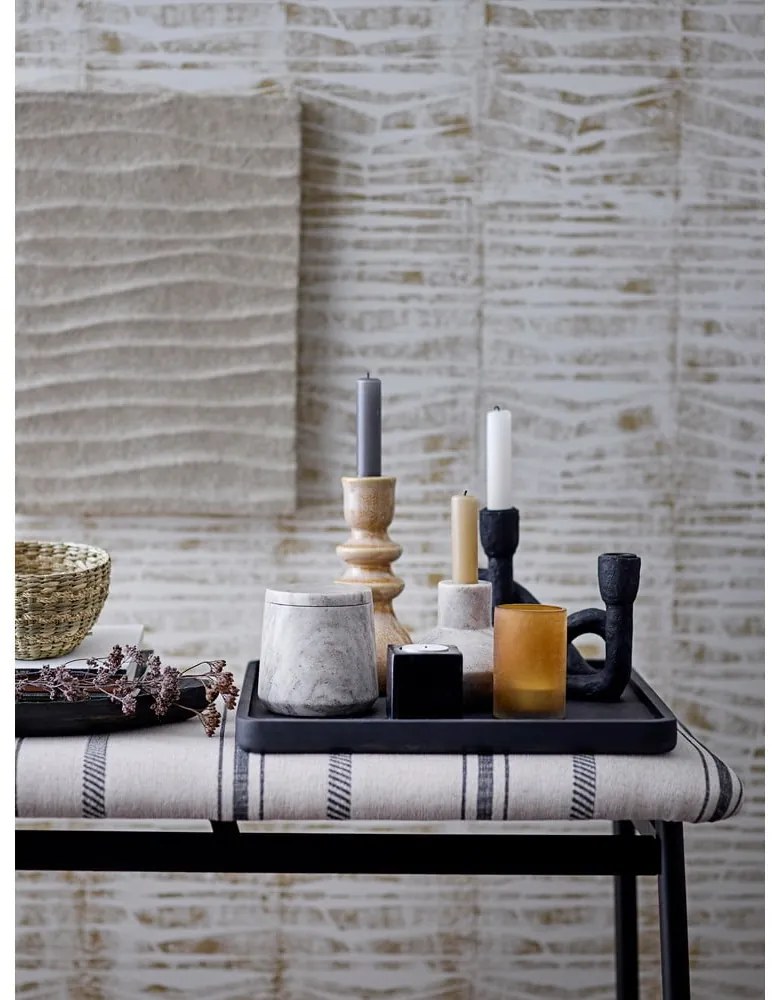 Mashel fekete gyertyatartó, magasság 16,5 cm - Bloomingville