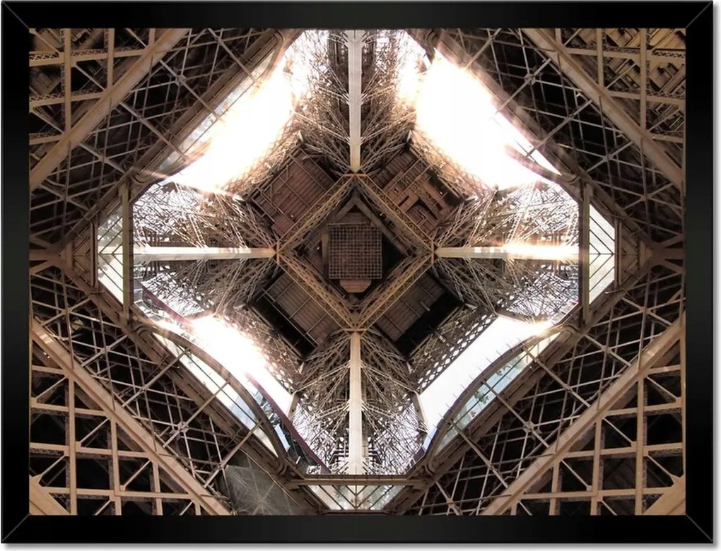 Poszterek keretben 40x30 Eiffel-torony alulról