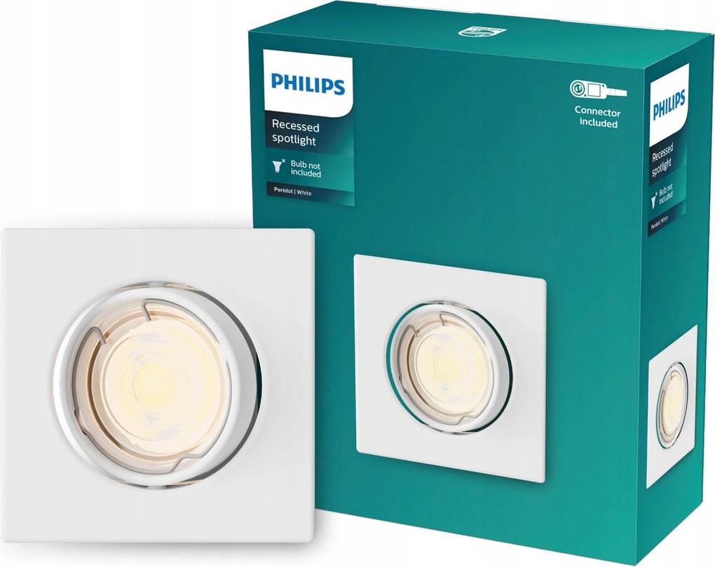 Süllyesztett halogén süllyesztett Led lámpatest GU10 mozgatható Peridot Philips