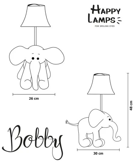 Happy Lamps - LED Asztali gyereklámpa BOBBY LED/5,4W/230V elefánt
