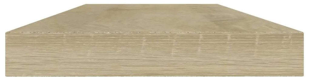4 db sonoma tölgy színű szerelt fa könyvespolc 40 x 10 x 1,5 cm