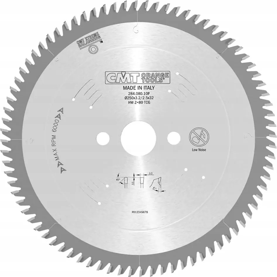 Cmt Alumínium sárgaréz Pvc fűrész 250x32x80Z