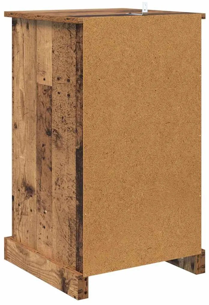 vidaXL Éjjeliszekrény fiókkal Öreg fa 39 x 39 x 67,5 cm Faanyag