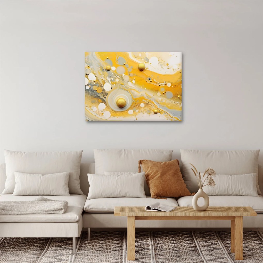 Kép - Absztrakt háttér arany díszítéssel (70x50 cm)