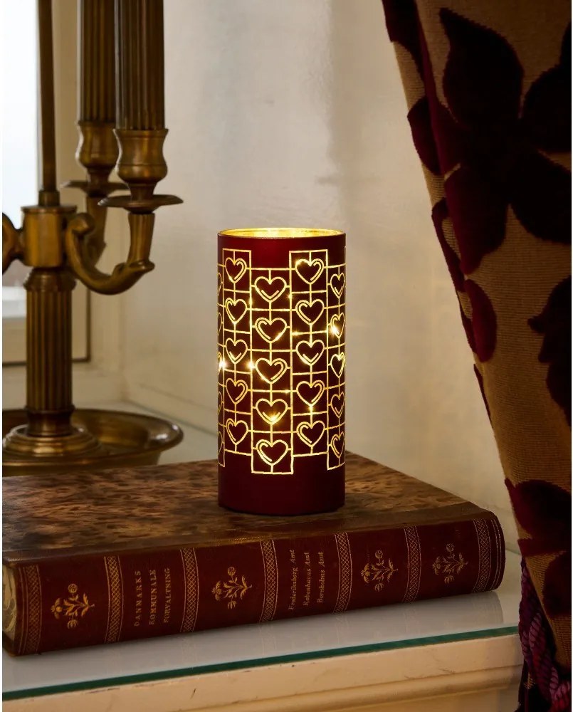 Borvörös fénydekoráció ø 7 cm Frida – Sirius