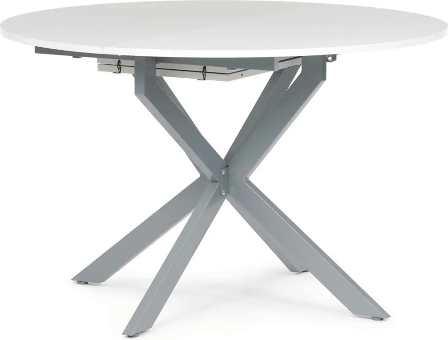 Étkezőasztal bővíthető 120–160 × 120 cm melamin fehér WT