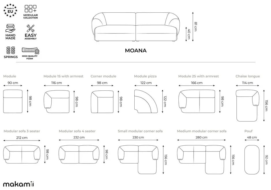 Narancssárga bársony lábtartó Moana – Makamii