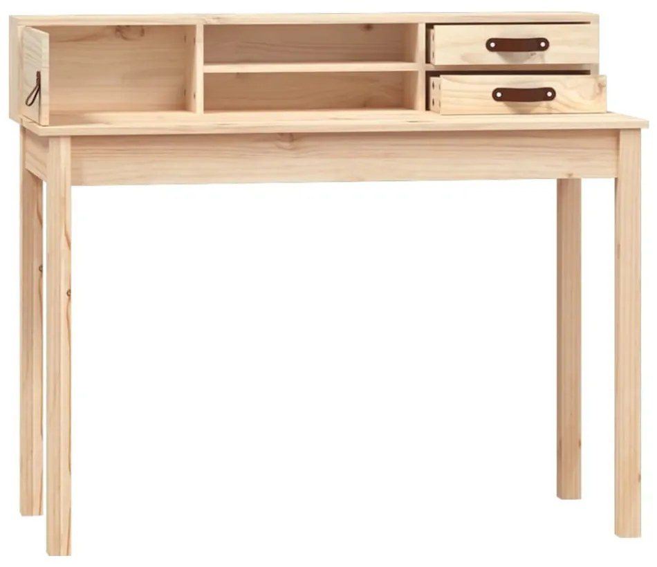 vidaXL tömör fenyőfa íróasztal 110 x 50 x 93 cm