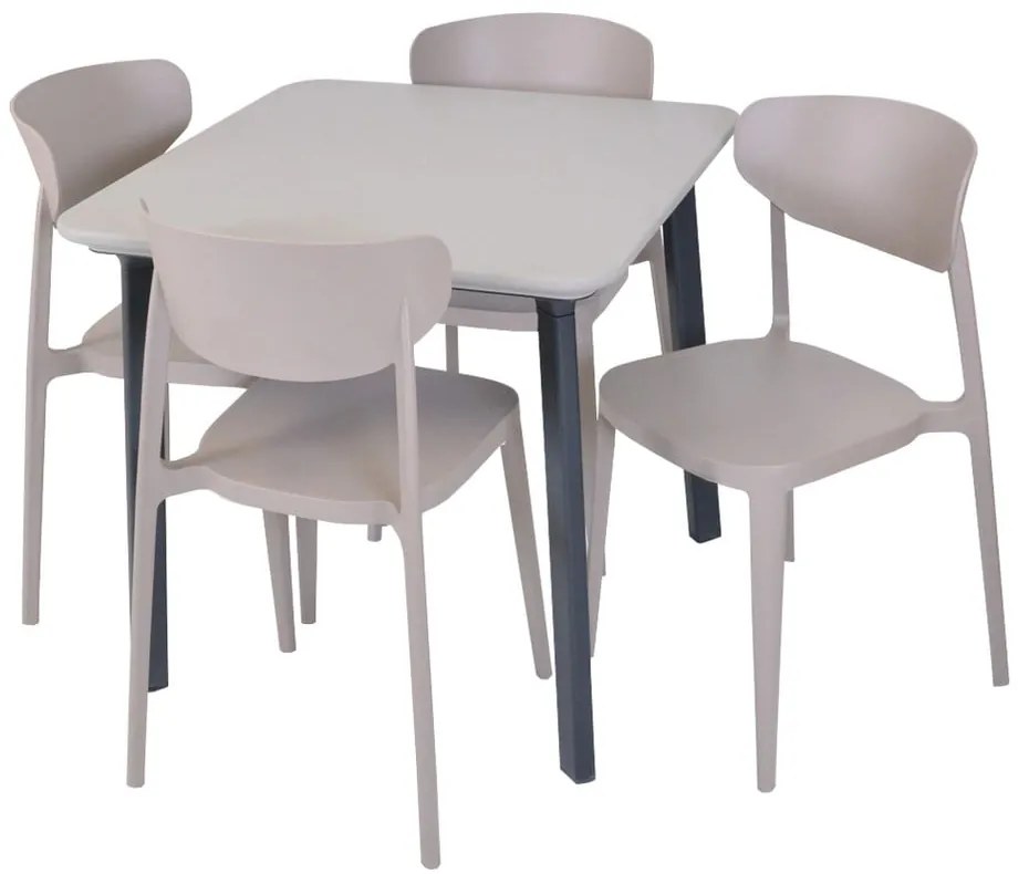 Világosbarna műanyag kerti szék Mare – Rojaplast