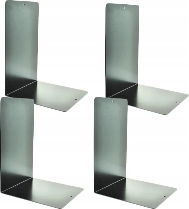 4 db-os fém könyvtámasz szett, 170 mm magas, grafit