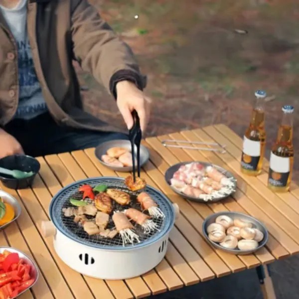 Hordozható grill edényben