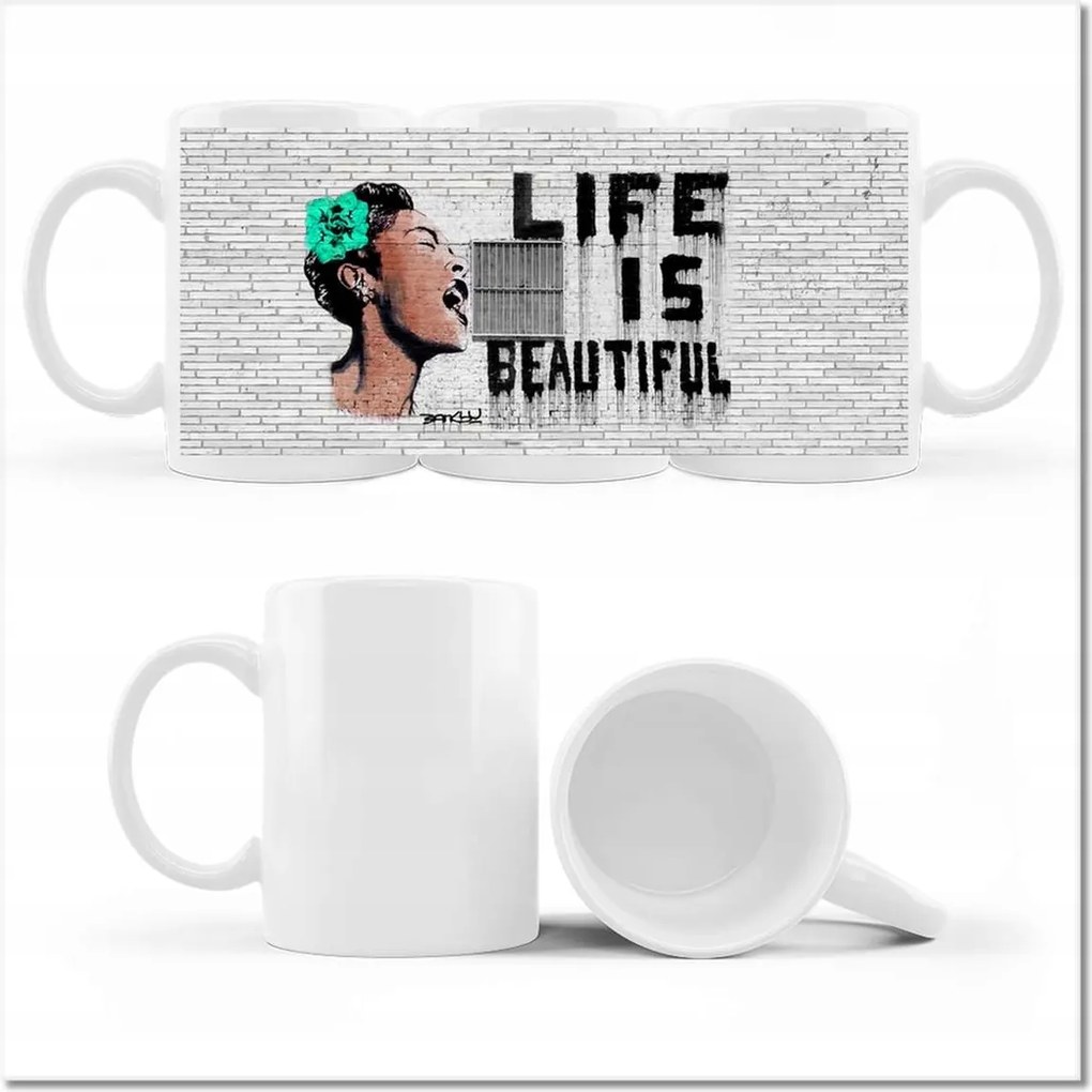 Fotó bögre Banksy Life is beautiful